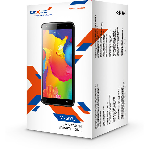 Смартфон TEXET TM-5075 (черный)