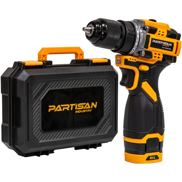 Дрель-шуруповерт Partisan AD-1660BLPSN (с 2-мя АКБ, кейс)