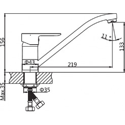 Смеситель для кухни AV Engineering AVLOR4-A359-627