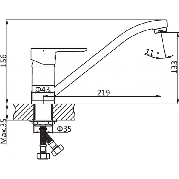 Смеситель для кухни AV Engineering AVLOR4-A359-627