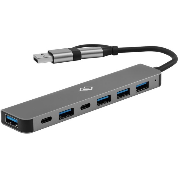 Разветвитель USB-C + USB-A Digma DHUB-7USB-AC