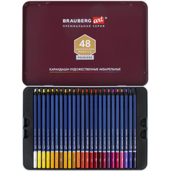 Набор цветных карандашей акварельных BRAUBERG Art Premiere 181924 (48 шт)