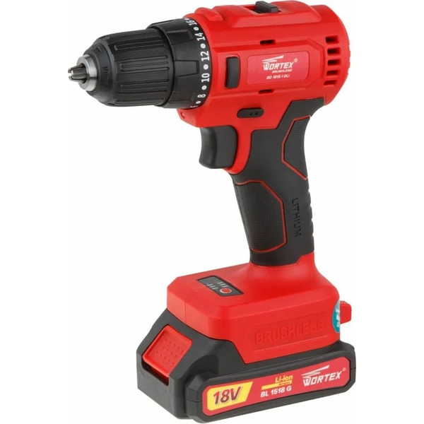 Дрель-шуруповерт Wortex BD 1815 DLi BLD1815DLi00029 (с 2-мя АКБ, кейс)