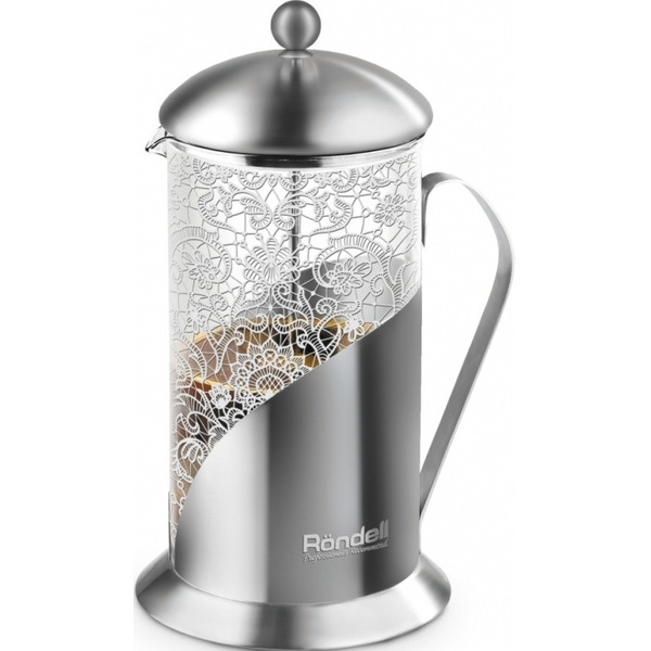 Френч-пресс 800 мл с деколью  на стеклянной колбе Ajour RONDELL RDS-1094