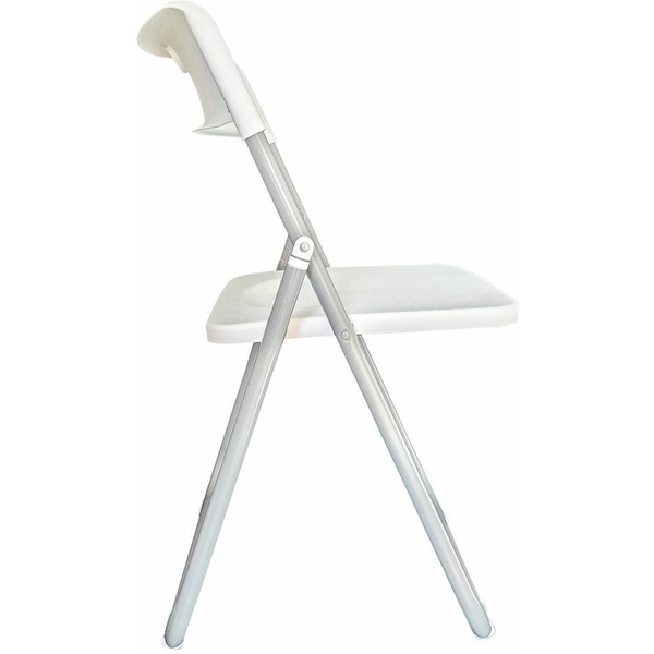 Стулья складные BRABIX Golf Lite CF-017 (КОМПЛЕКТ 4 шт., серебристый каркас, пластик, белый) 533035