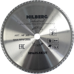 Пильный диск Hilberg HF305 305*25,4*72Т