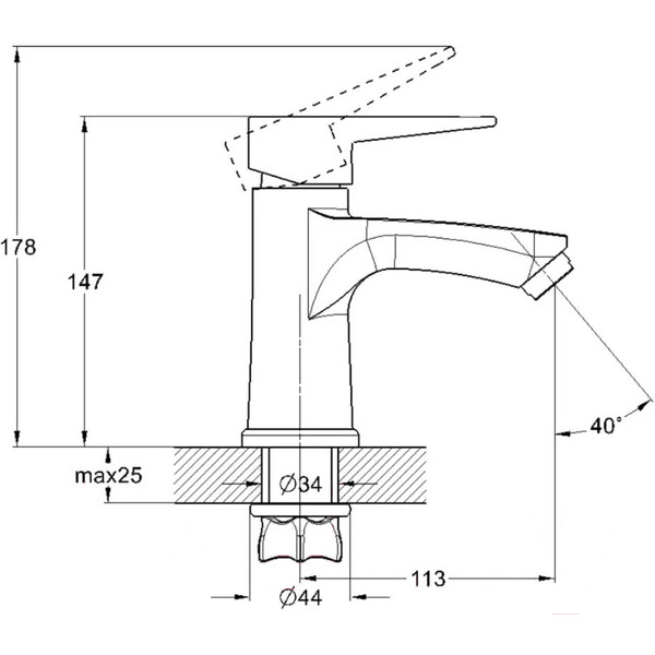 Смеситель для умывальника ECONOCE EC0400