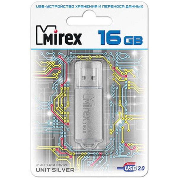 USB Flash MIREX Unit Silver 16GB (13600-FMUUSI16)