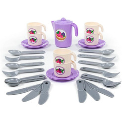 Набор игрушечной посуды Полесье Анюта 80080 (на 6 персон, в сеточке)