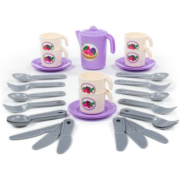 Набор игрушечной посуды Полесье Анюта 80080 (на 6 персон, в сеточке)