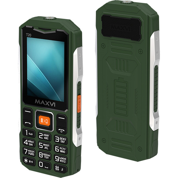 Мобильный телефон Maxvi T20 +ЗУ WC-112 (зеленый)