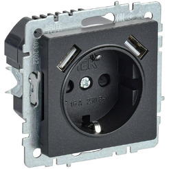 Розетка IEK Brite BR-R14-16-U21-D31-K02