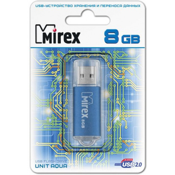 USB Flash MIREX Unit Aqua 8GB (13600-FMUAQU08)
