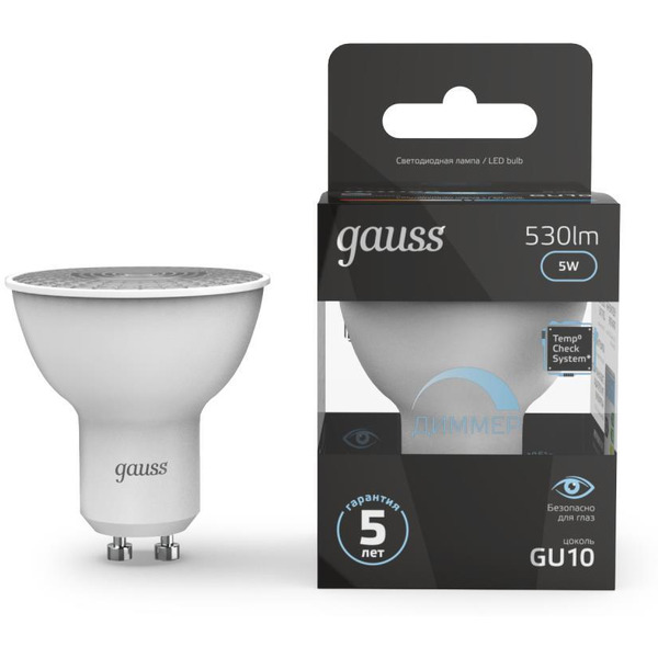 Kампочка Gauss GU10 5Вт 4100 K