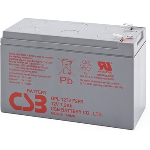 Аккумулятор для ИБП CSB Battery GPL1272 F2FR (12В/7.2 А·ч)