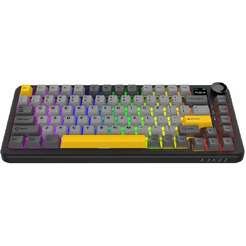 Компьютерная клавиатура AJAZZ AK820 MAX PLUS (черно-серая с желтым)