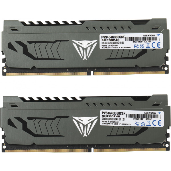 Оперативная память Patriot Viper Steel 2x32GB DDR4 PC4-28800 PVS464G360C8K