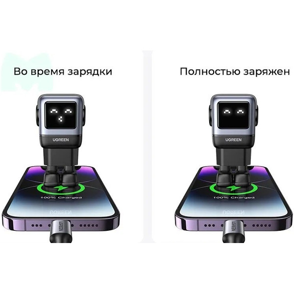 Сетевое зарядное устройство UGREEN Nexode Robot GaN Tech 65W, CD361-25685B Gray