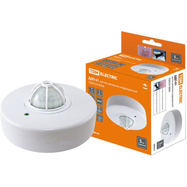 Датчик движения потолочный TDM ДДП-01 (SQ0324-0004)