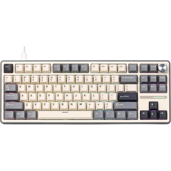 Клавиатура Royal Kludge RK R87 Pro Half Grey (Creamy switch)