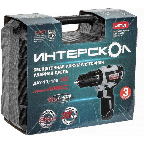 Дрель-шуруповерт Интерскол ДАУ-10/12В (767.2.2.45)