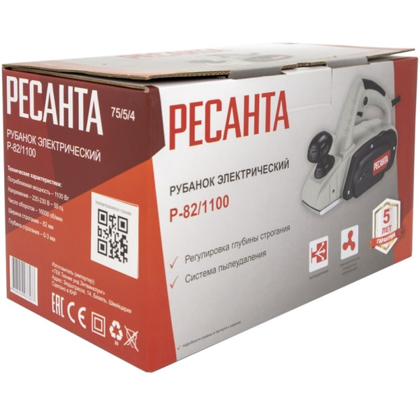 Рубанок Ресанта Р-82/1100 (75/5/4)