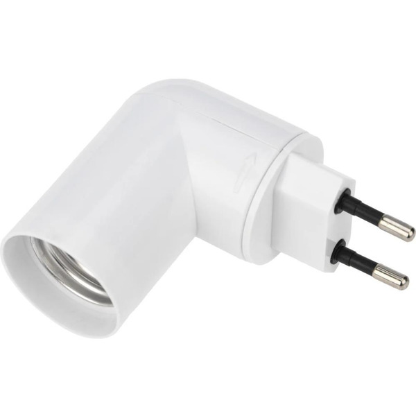 Цокольный светильник в розетку REXANT Е27 с выключателем 11-8881