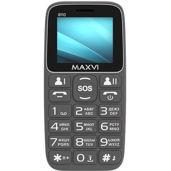 Мобильный телефон Maxvi B110 (серый)