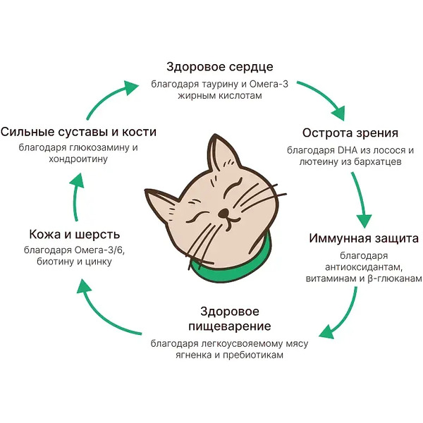 Сухой корм для кошек MyBestie Сенситив Утка с ягненком (400г)