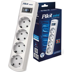 Сетевой фильтр Pilot mini 3м (4 розетки) белый