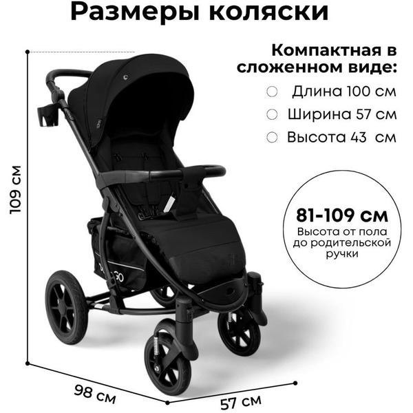 Детская прогулочная коляска Bubago Model One BG 173-2 (черный)