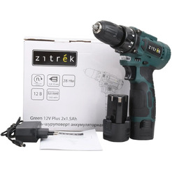 Дрель-шуруповерт Zitrek Green 12V Plus 085-1014 (с 2-мя АКБ)