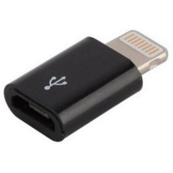 Переходник BINGO MicroUSB на Lightning (черный)