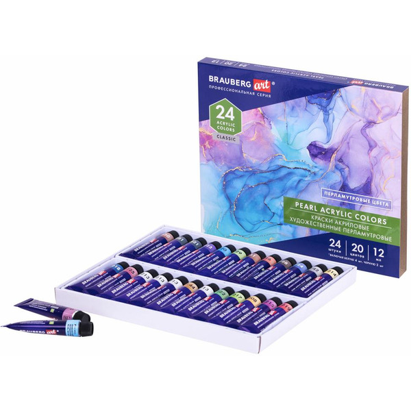 Краски акриловые художественные BRAUBERG ART 192244