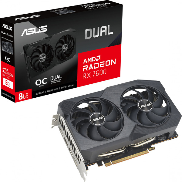 Видеокарта ASUS Dual Radeon RX 7600 V2 OC Edition 8GB GDDR6 DUAL-RX7600-O8G-V2