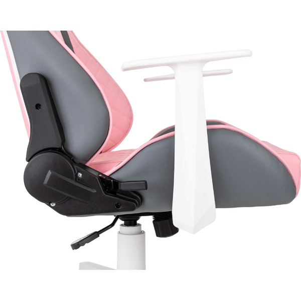 Кресло игровое Бюрократ Knight Catzy (экокожа, серый/розовый)