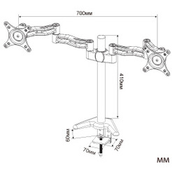 Кронштейн для мониторов Cactus CS-VM-D08-BK