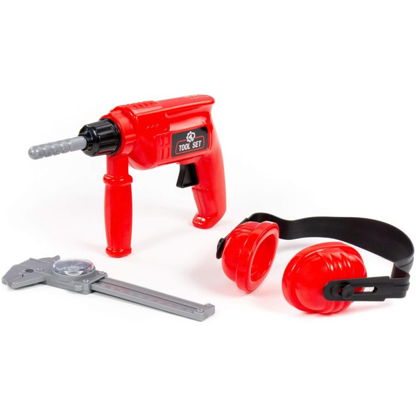 Набор инструментов игрушечных Полесье №23 91116 (дрель, наушники, штангенциркуль №2)