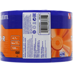 DVD-R диск Verbatim 4.7Gb 16x 43731 (50 шт.)