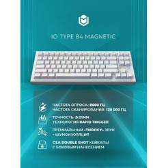 Клавиатура IO by Red Square Type 84 Magnetic g3ms Magnetite Ice io291 (белый)