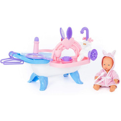 Набор для купания кукол Полесье №2 с аксессуарами и пупсом 83432