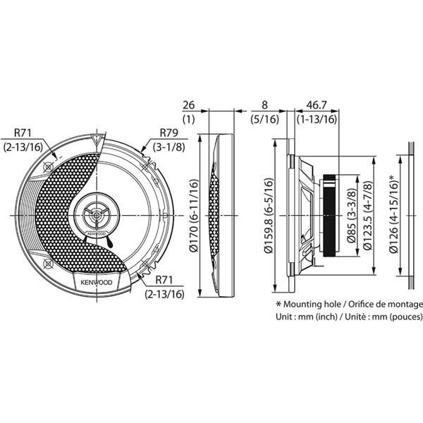 Автоакустика Kenwood KFC-S1676EX