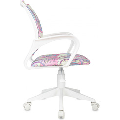 Кресло Бюрократ Burokids 1W (мультиколор розовая луна/пластик белый)