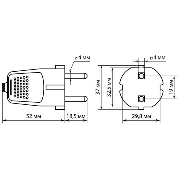 Вилка прямая TDM ELECTRIC SQ1806-0198