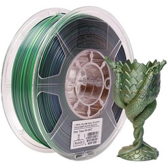 Пластиковая нить ESUN ePLA-Silk Magic filament 1.75 мм 1кг (золотой, зеленый, черный)