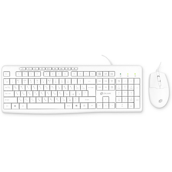 Клавиатура + мышь Oklick S650 (белый)