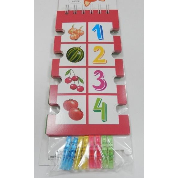 Игра настольная для детей "Игры с прищепками. Счет и форма", (Айрис-пресс) арт. 978-5-8112-5635-8