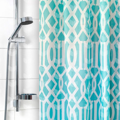 Штора для ванной комнаты Вилина 6666-2228-2 (решетка голубая)