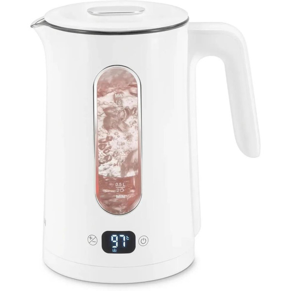 Электрочайник Hyundai HYK-G5510 белый/прозрачный