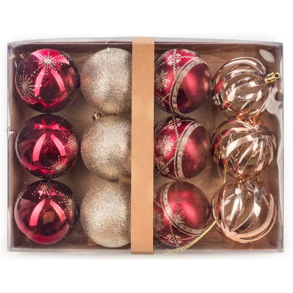 Набор новогодних шаров Ausini B8017RD